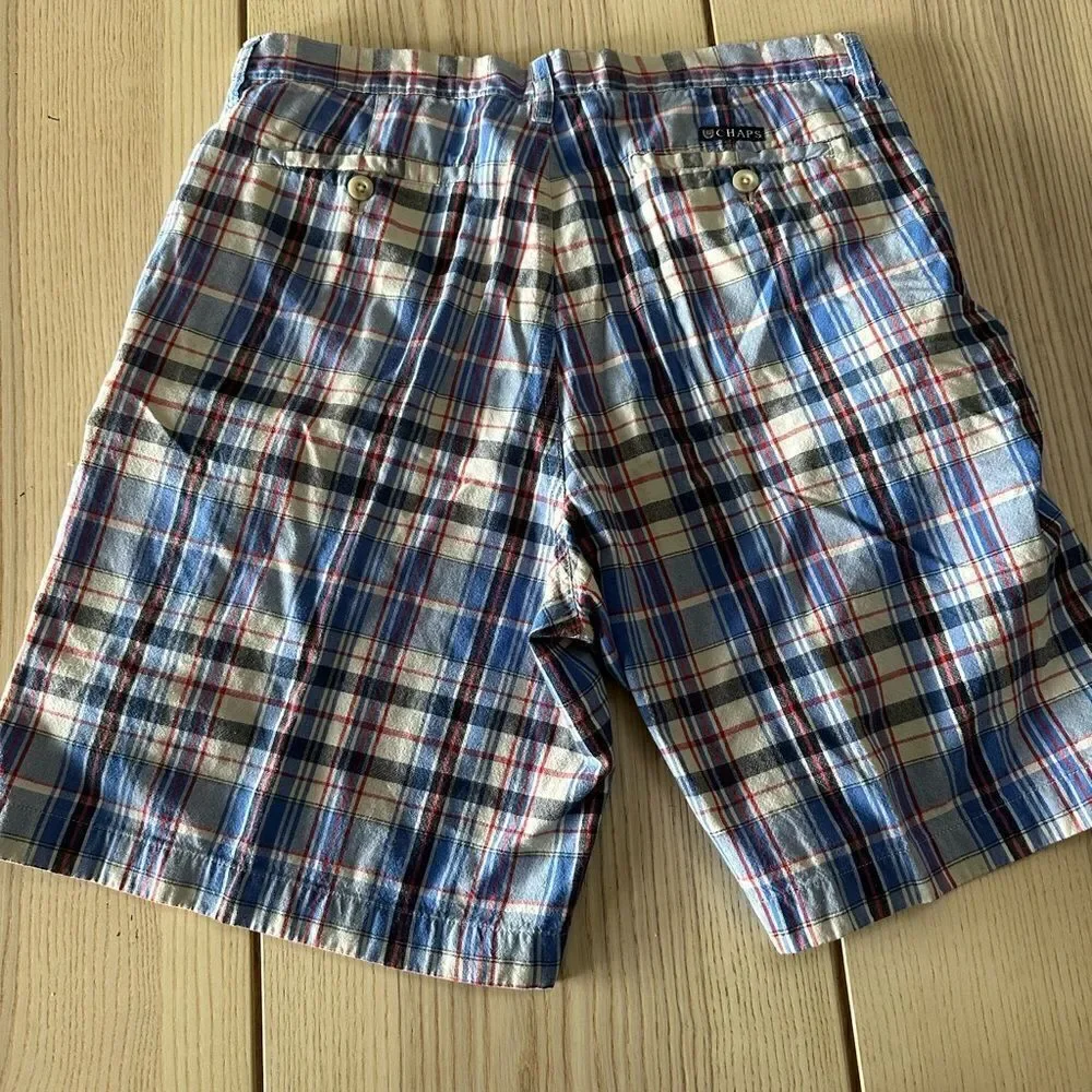 Champs blue plaid shorts- size 33